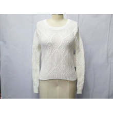 Elegant Pure Color Knitted Sweater for Women